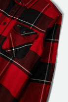 Men's Bowery Flannel in the color Black/Adrenaline Rush/Off White - Additional Laydown image