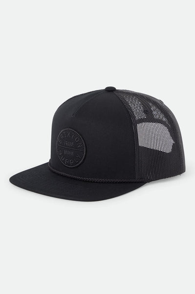 Unisex Oath Trucker Hat in Black/Black/Black – Brixton