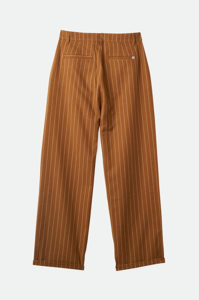Brixton Victory Trouser Pant - Washed Copper Pinstripe