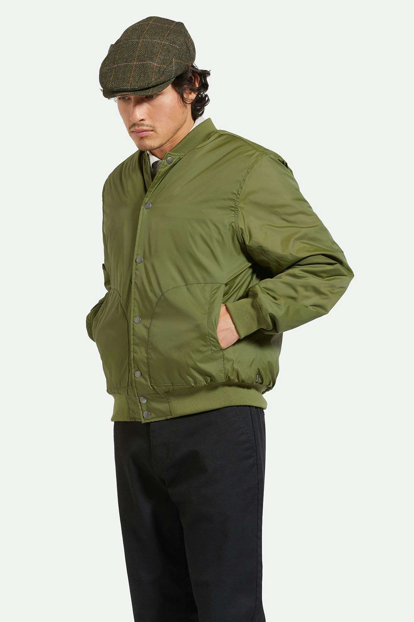 Brixton mast jacket olive deals