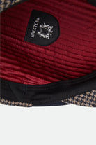 Unisex Hooligan Flat Cap in the color Navy/Sand Houndstooth - Additional Laydown image