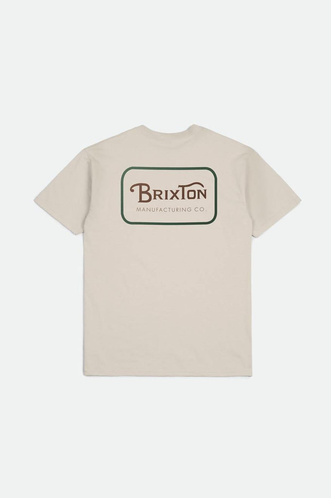 Brixton Grade S/S Standard Tee - Cream/Trekking Green/Sepia