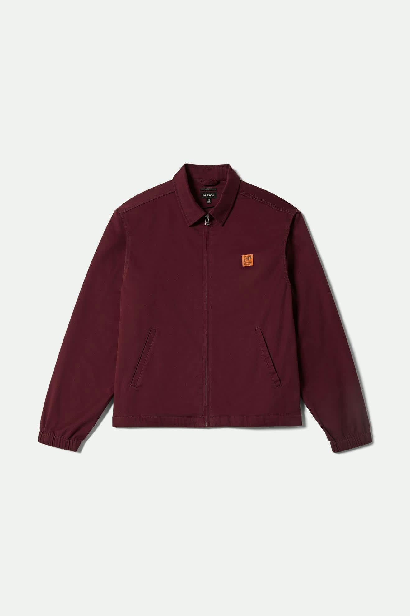 Men's Union Relaxed Harrington Jacket in the color Port - Front Product View