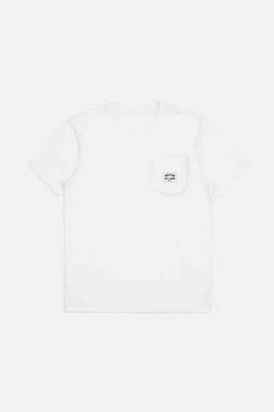 Men's Woodburn Short Sleeve Tailored Pocket T-Shirt in White – Brixton