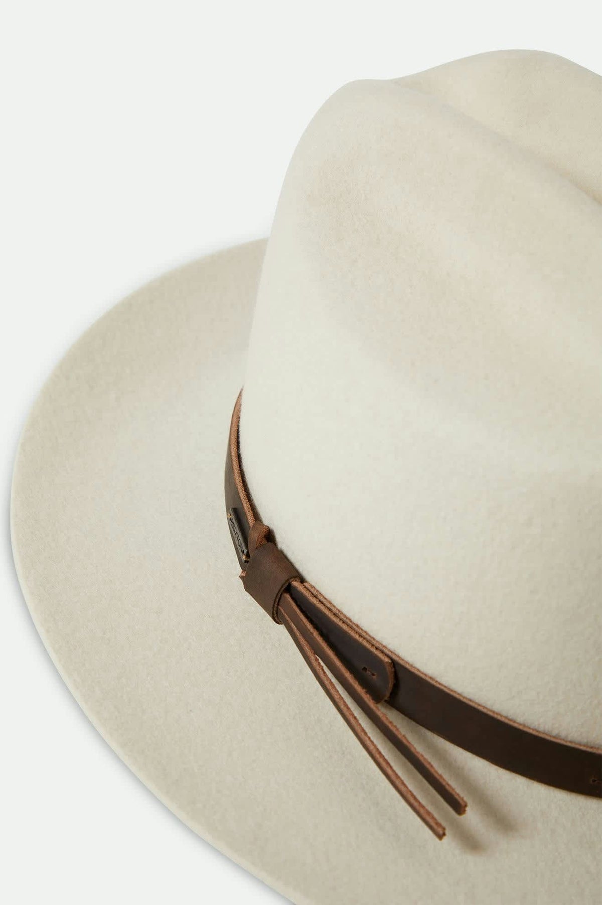 ✨FLOOR SAMPLE✨WHITE WIDE BRIM HAT WITH BROWN REMOVABLE STRAP-FEDORA STYLE Home Prefer Cotton Wide Brim Fedora Sun Hats for Men Women  main image 4