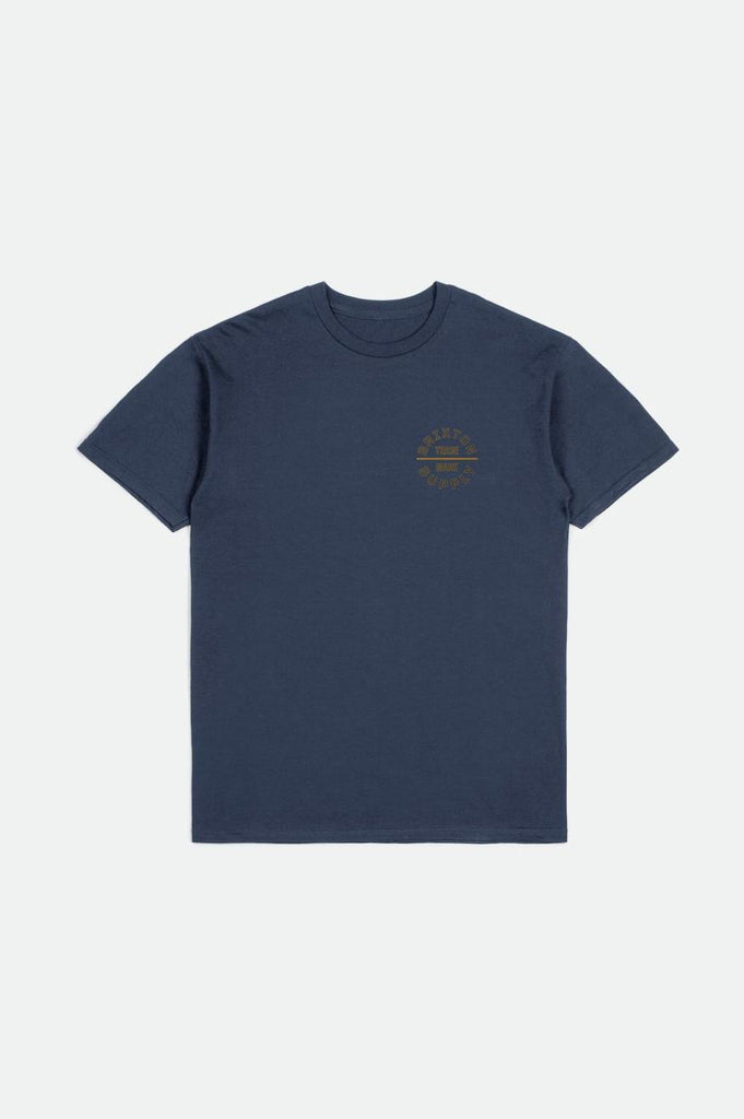 Brixton Oath V S/S Standard Tee - Washed Navy/Gold/Charcoal