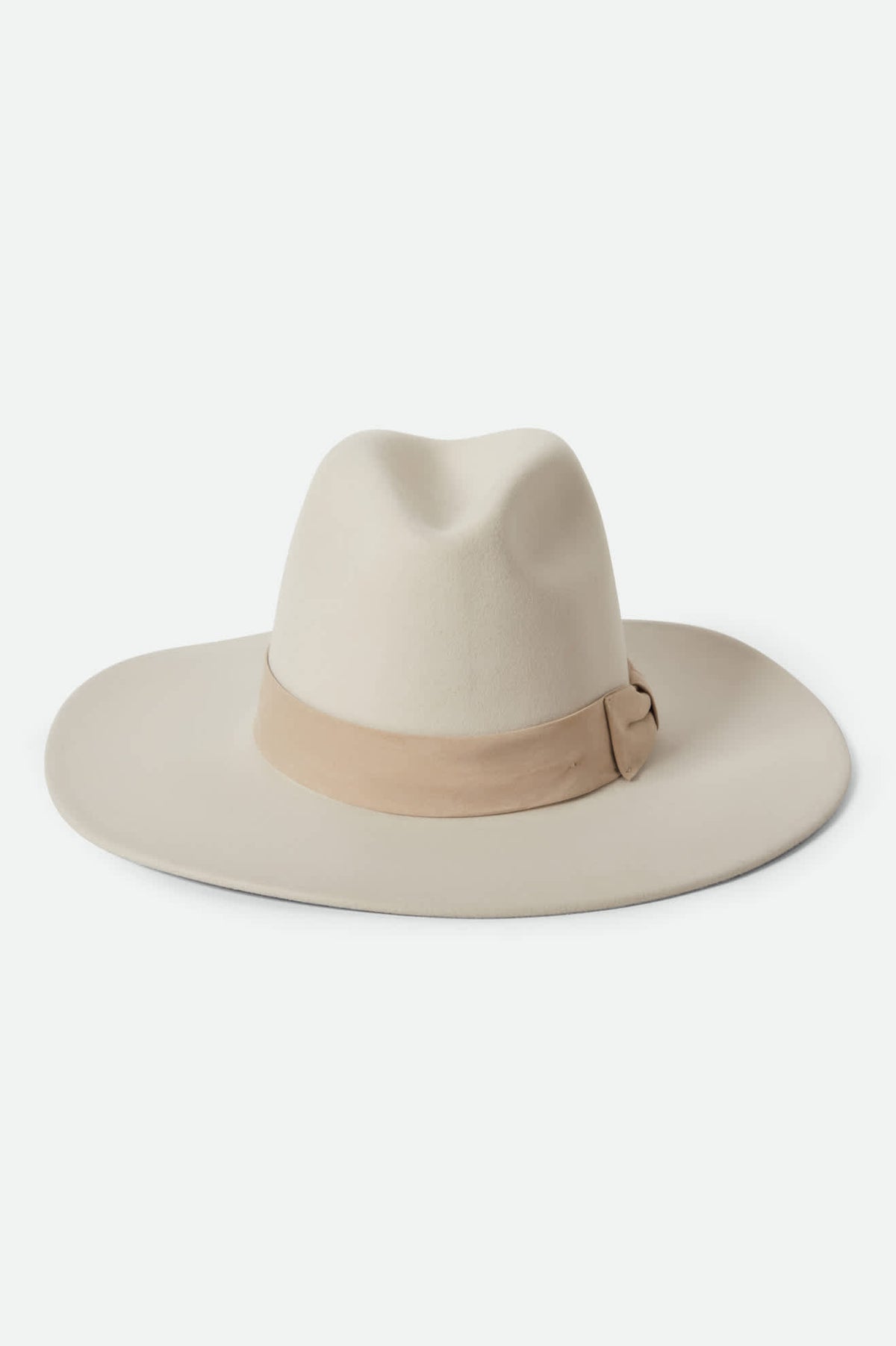 Brixton Leigh Wool Felt Wide Brim Fedora Hat - Dove Vintage Big Brim Fedora Hat Brixton Leigh Felt Fedora  main image 3