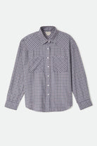 Women's Wayne Women's Shirt in the color Soft Navy Plaid - Front Product View