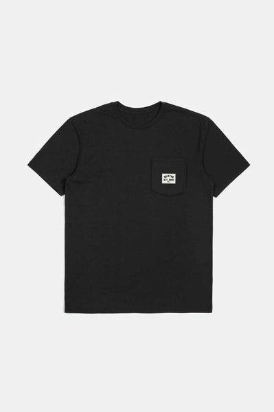 Men's Woodburn Short Sleeve Tailored Pocket T-Shirt in Black – Brixton