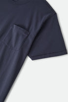 Men's Brixton Baseline Pocket T-Shirt in the color Washed Navy Vintage Wash - Additional Laydown image