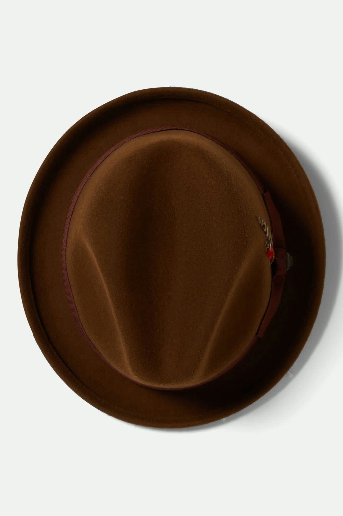 Chestnut Stunt Fedora Unisex Gain Fedora in Coffee/Chestnut – Brixton main image 4