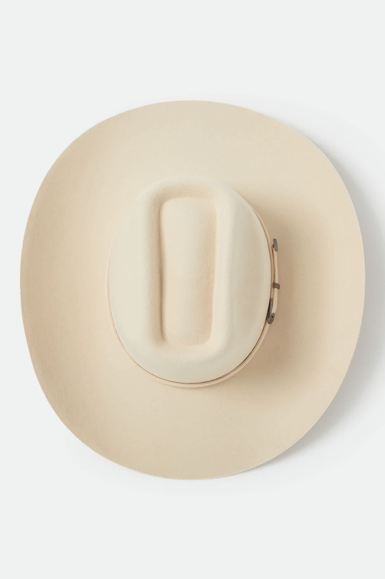 Unisex Prescott Brick Top Cowboy Hat in the color Wax Paper - Additional Laydown image