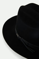 Unisex Hitch Ranch Fedora in the color Black/Black - Additional Laydown image