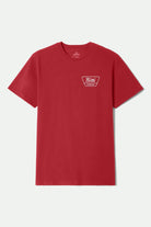 Men's Linwood S/S Standard T-Shirt in the color Fuji Red/White - Front Product View