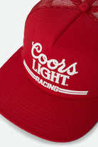 Unisex Coors Light Racing Trucker Hat in the color Coors Red/White - Additional Laydown image