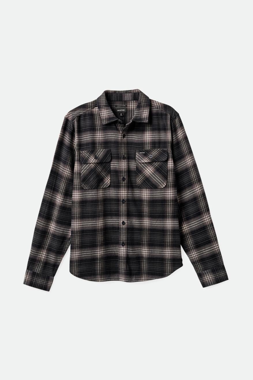 Bowery Lightweight Ultra Soft L/S Flannel - Charcoal/Black