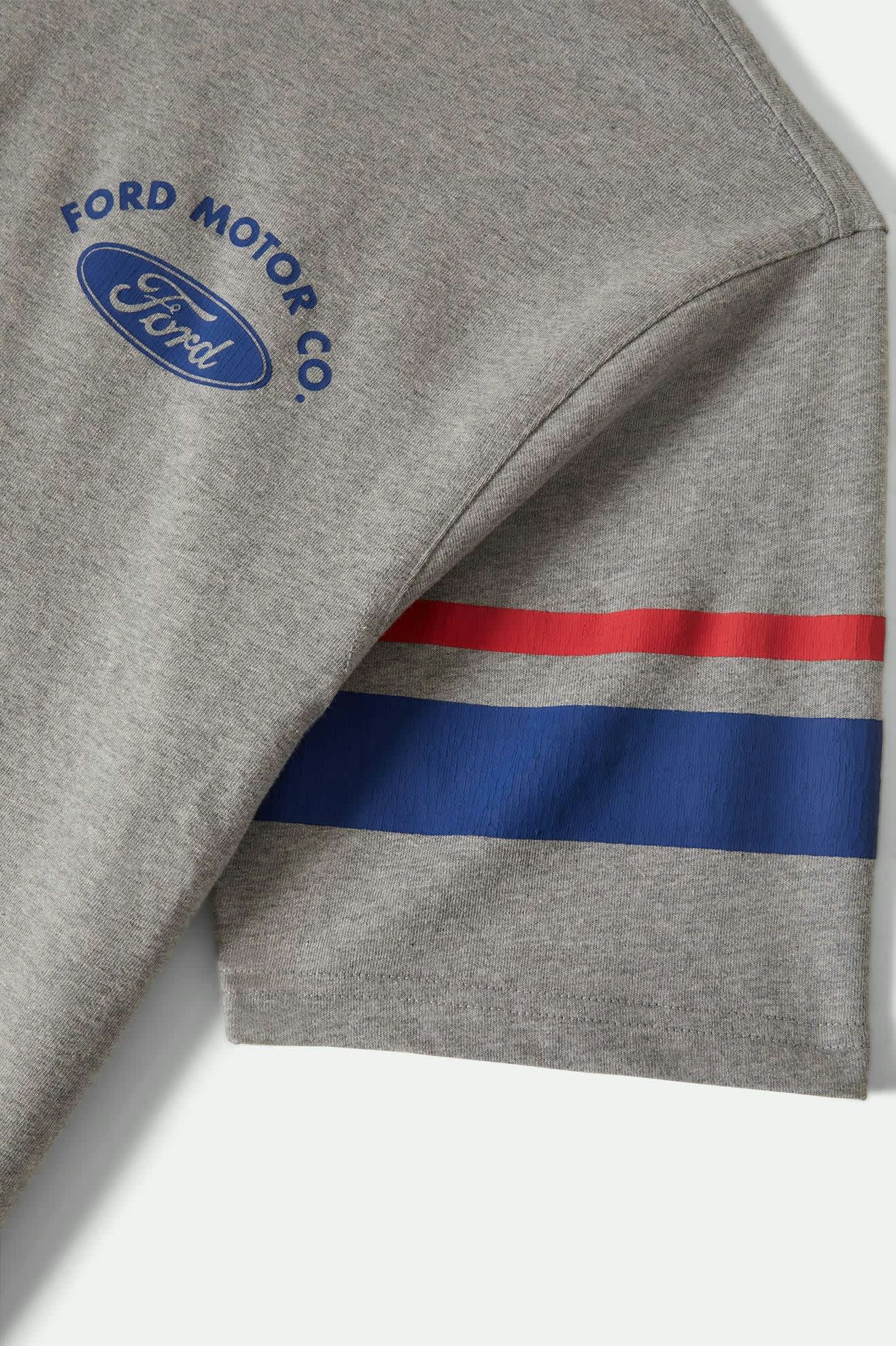 Men's Ford Truck Country Jersey in the color Heather Grey - Additional Laydown image