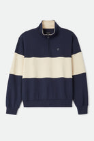 Men's Danville Quarter Zip Fleece in the color Navy/Whitecap - Front Product View