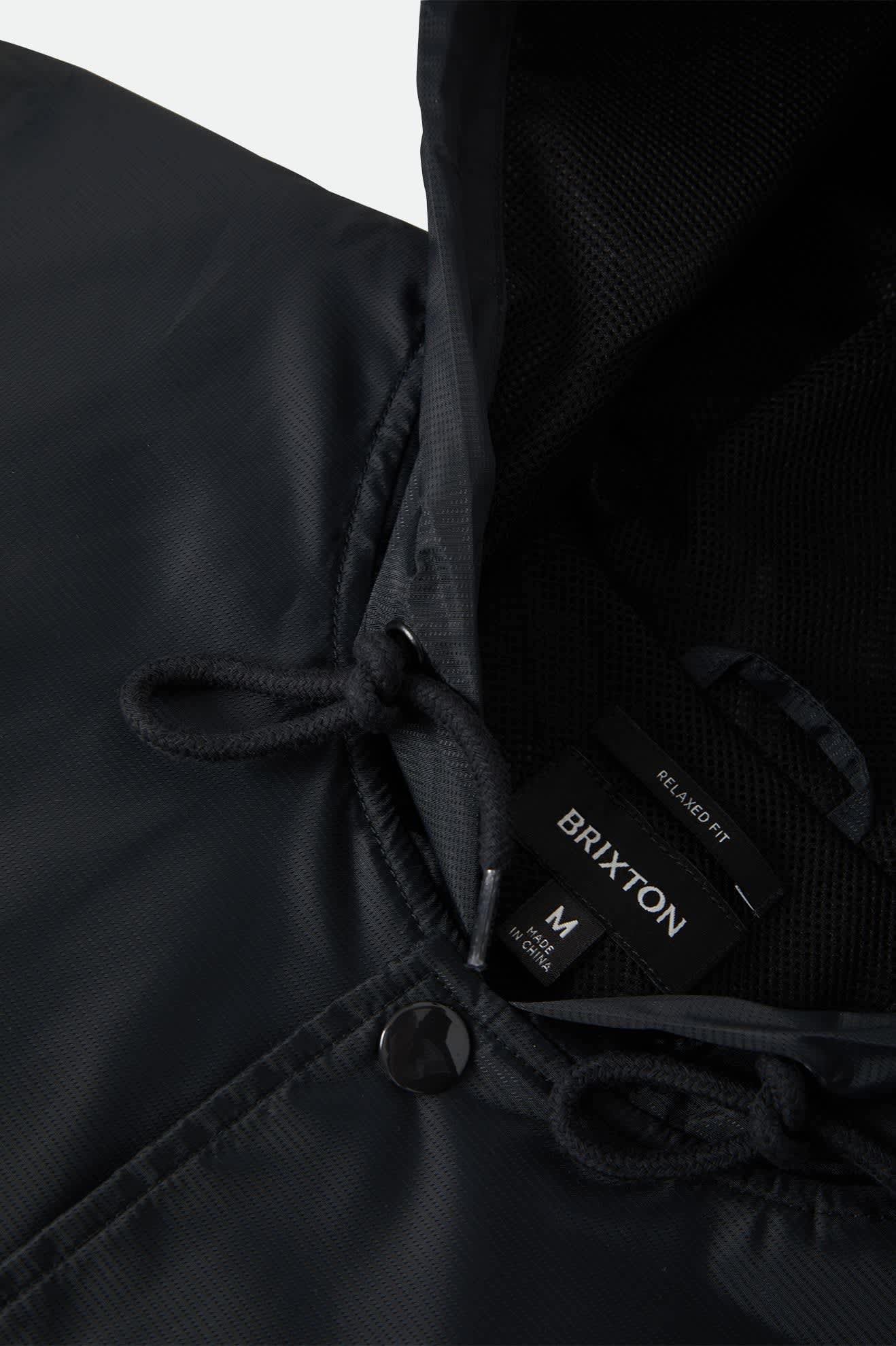 Men's Hooded Claxton Lightweight Jacket in the color Black - Additional Laydown image