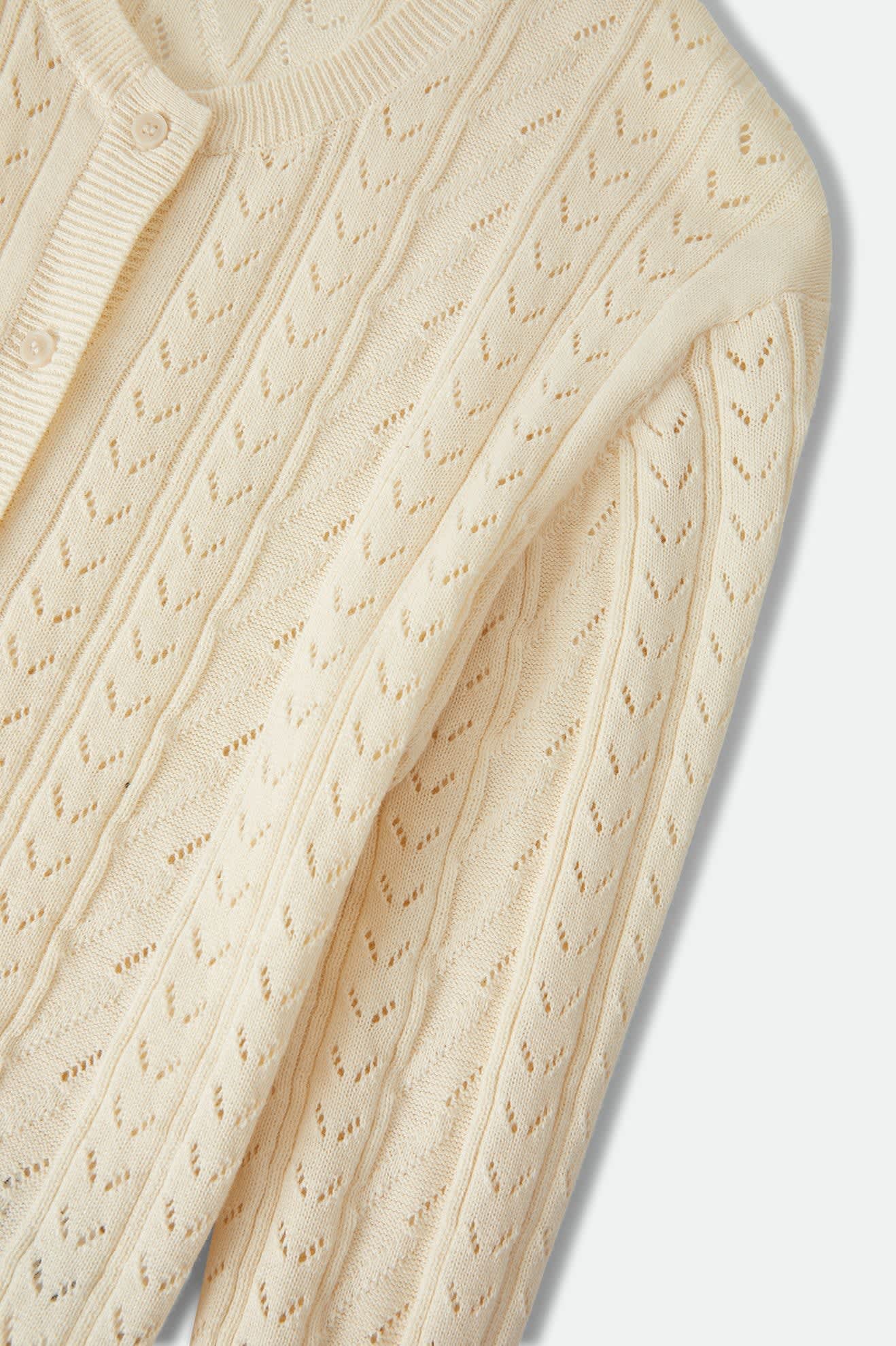 Women's Bixby Lightweight Cardigan in the color Wax Paper - Additional Laydown image
