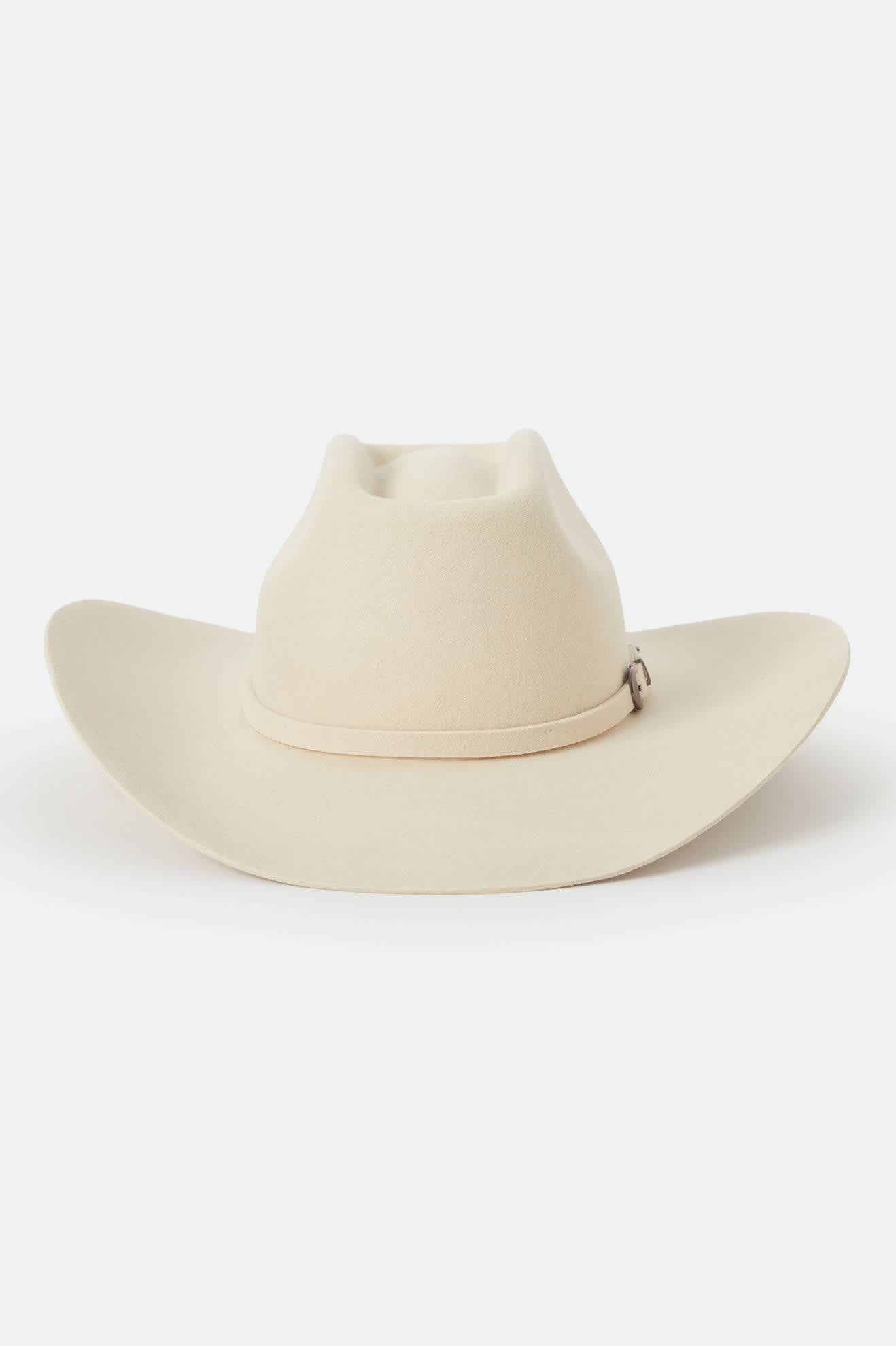 Unisex Prescott Brick Top Cowboy Hat in the color Wax Paper - Additional Laydown image