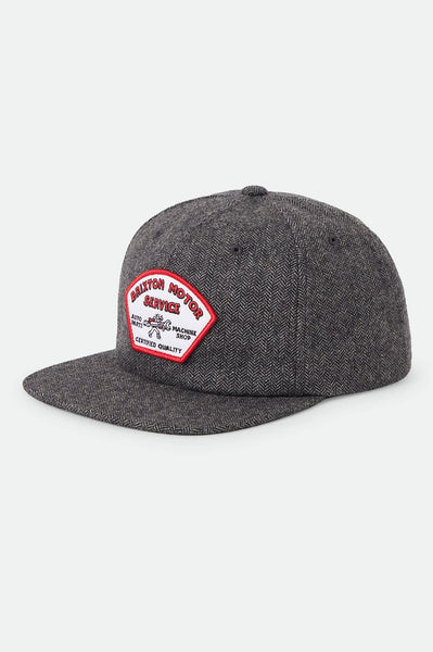 帽子 AT-DIRTY FATIGUE HAT HERRINGBONE BLACK Men's Dyson Snapback in Black Herringbone – Brixton