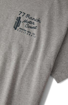 Women's Ranch Motor Court Boxy Crop Top in the color Heather Grey - Additional Laydown image