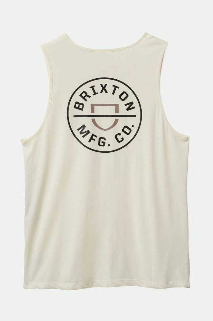 Brixton Crest Tank Top - Off White/Black