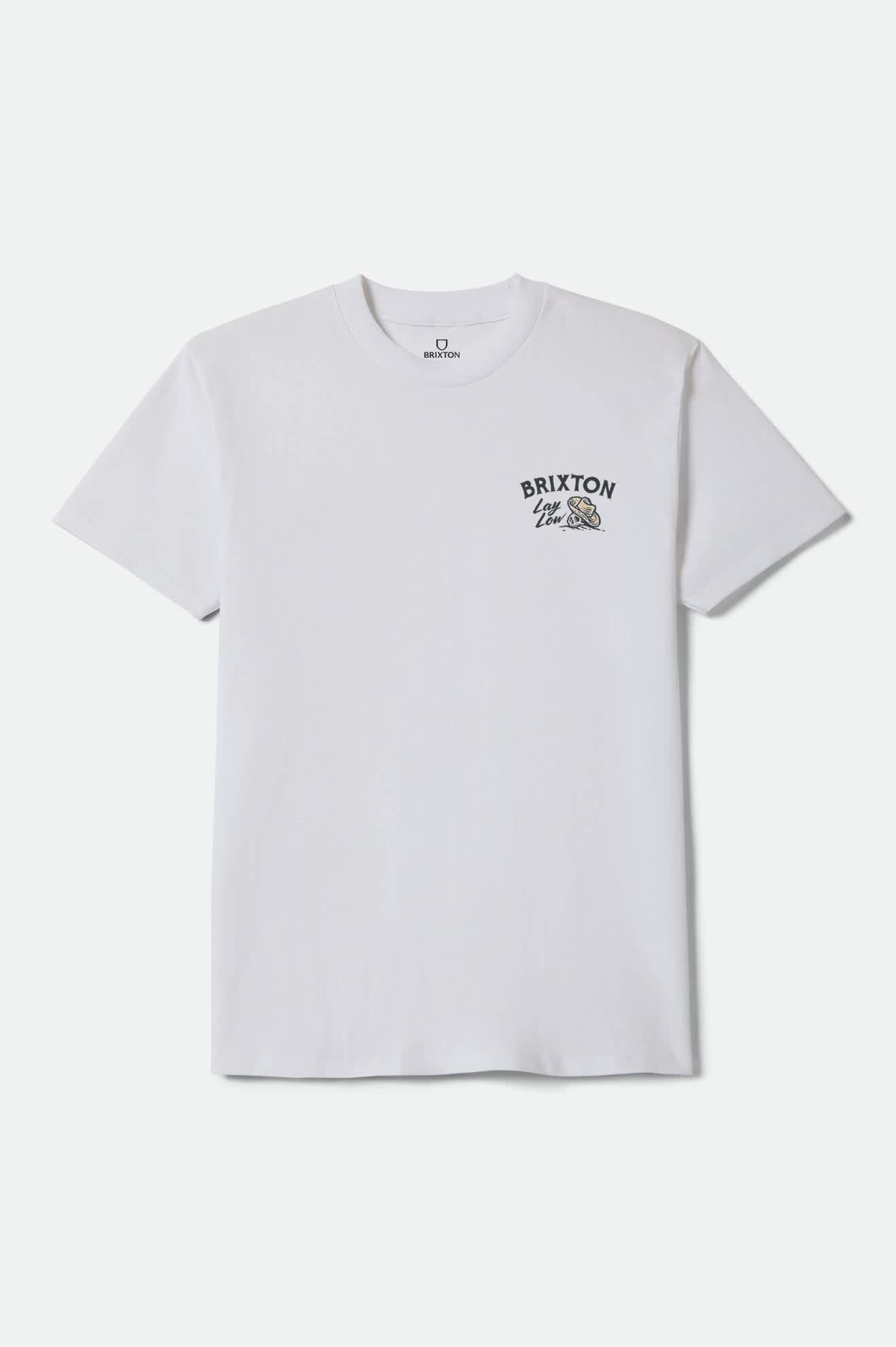 Men's Lay Low Standard T-Shirt in the color White - Front Product View