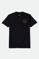 Men's Crest Short Sleeve Standard T-Shirt in the color Black/Bronze - Front Product View