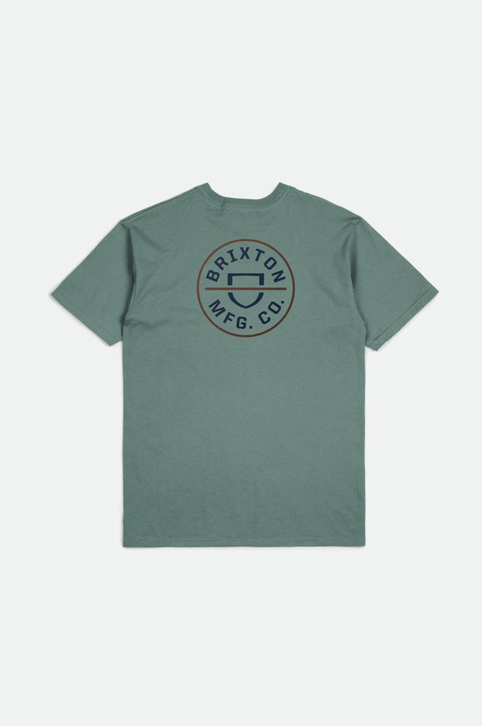 Brixton Crest II S/S Standard Tee - Chinois Green/Washed Navy/Sepia