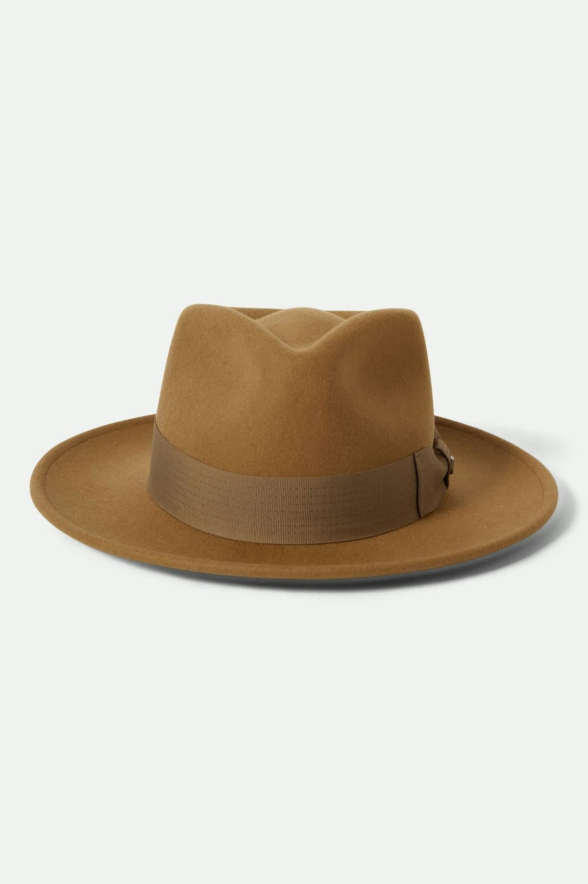 Brixton Wide Brim‎ 100% Wool Felt Hat Tan Fedora Cowboy 