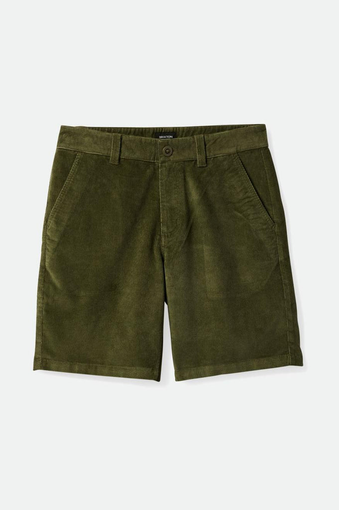 Brixton Choice Chino Short 9" - Olive Surplus Cord