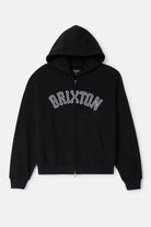 Men's Dugout Zip Hood Fleece in the color Black/Grey - Front Product View