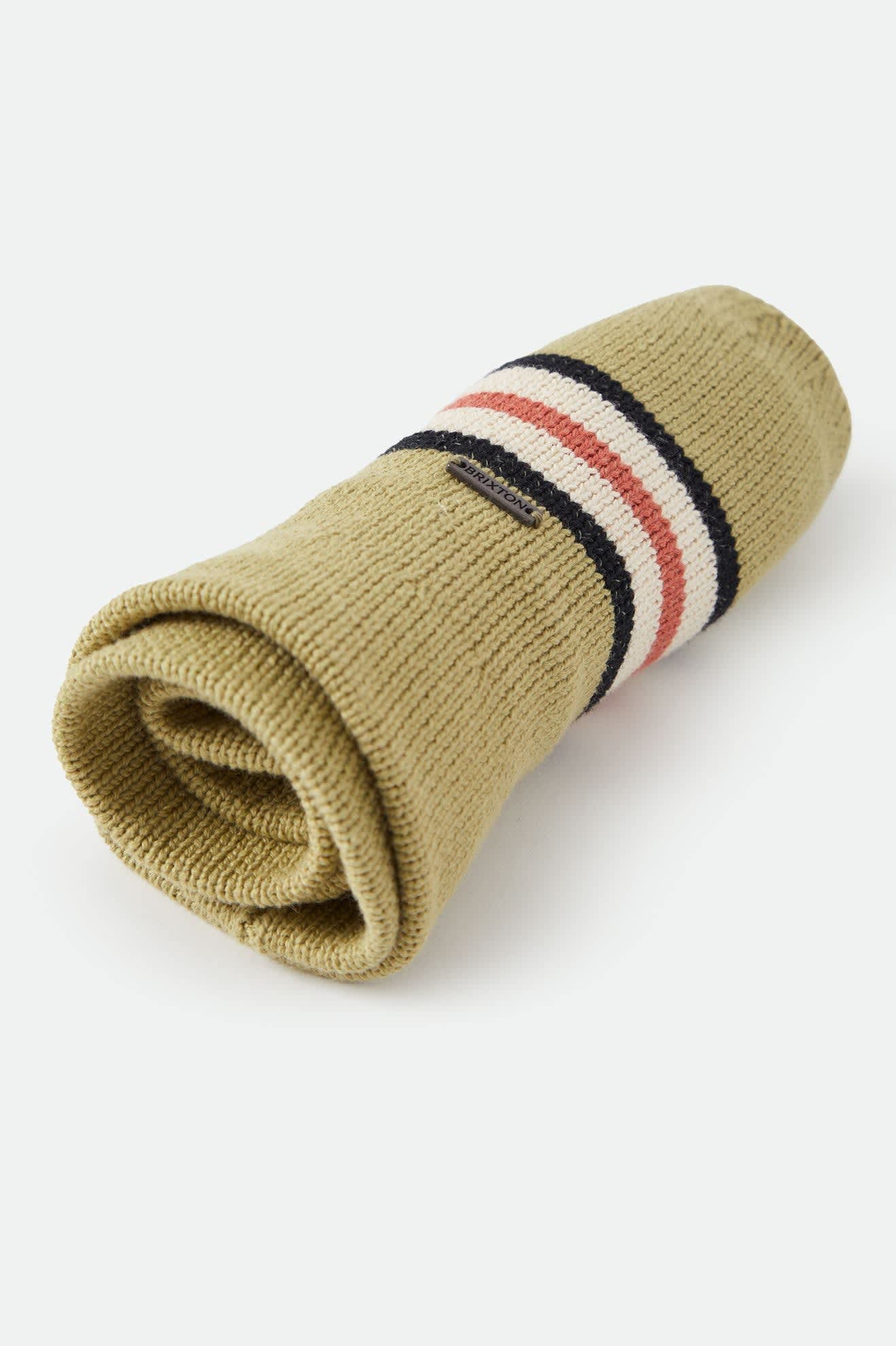 Unisex Redding Knit Packable Hat in the color Green Multi Stripe - Additional Laydown image