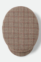 Unisex Fiddler Fisherman Cap in the color Brown/Tan/Red Plaid - Additional Laydown image