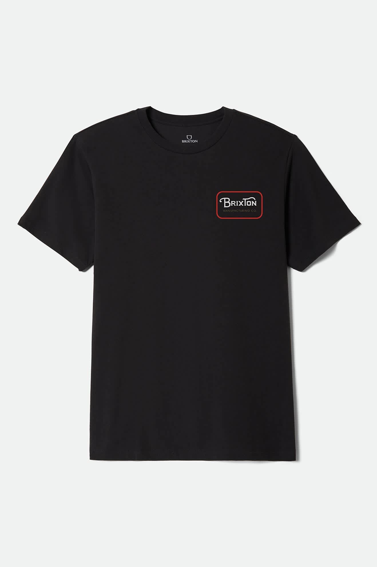 Men's Grade Short Sleeve Standard T-Shirt in the color Black/Red/Copper - Front Product View