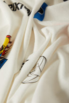 Women's Racing Patches Crew T-Shirt in the color Off White - Additional Laydown image