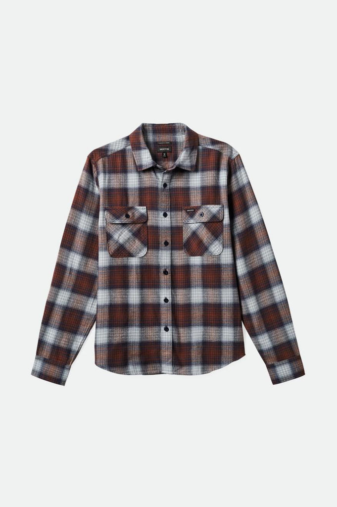 Brixton Bowery Lightweight Ultra Soft L/S Flannel - Washed Navy/Dusty Blue
