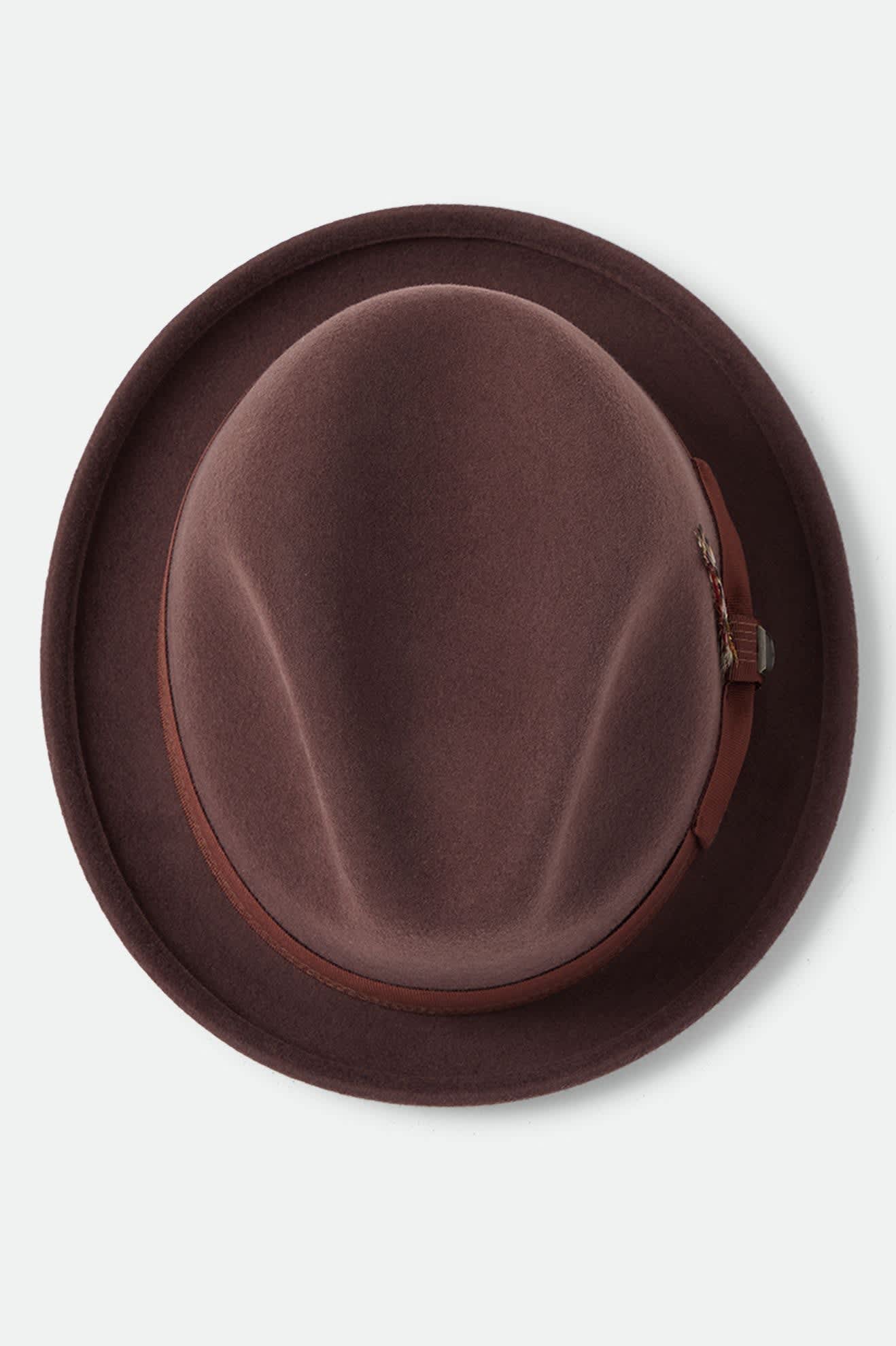 Unisex Gain Fedora in the color Chestnut - Additional Laydown image
