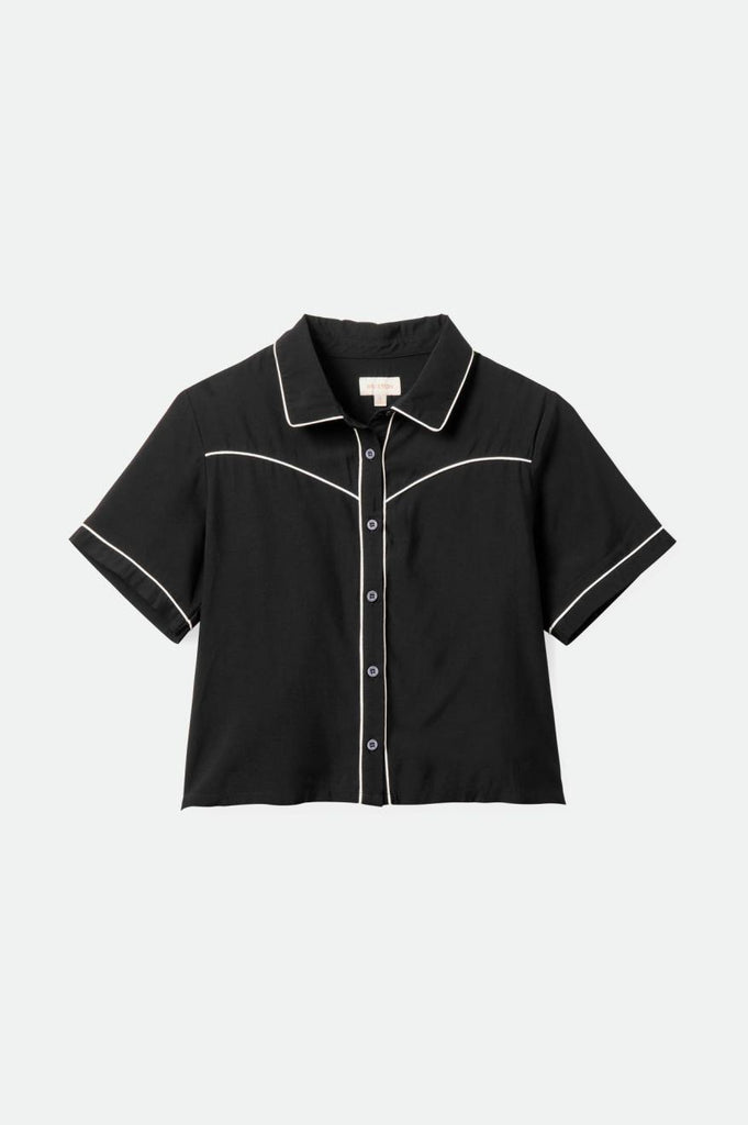 Brixton Hyde Satin S/S Woven Shirt - Black