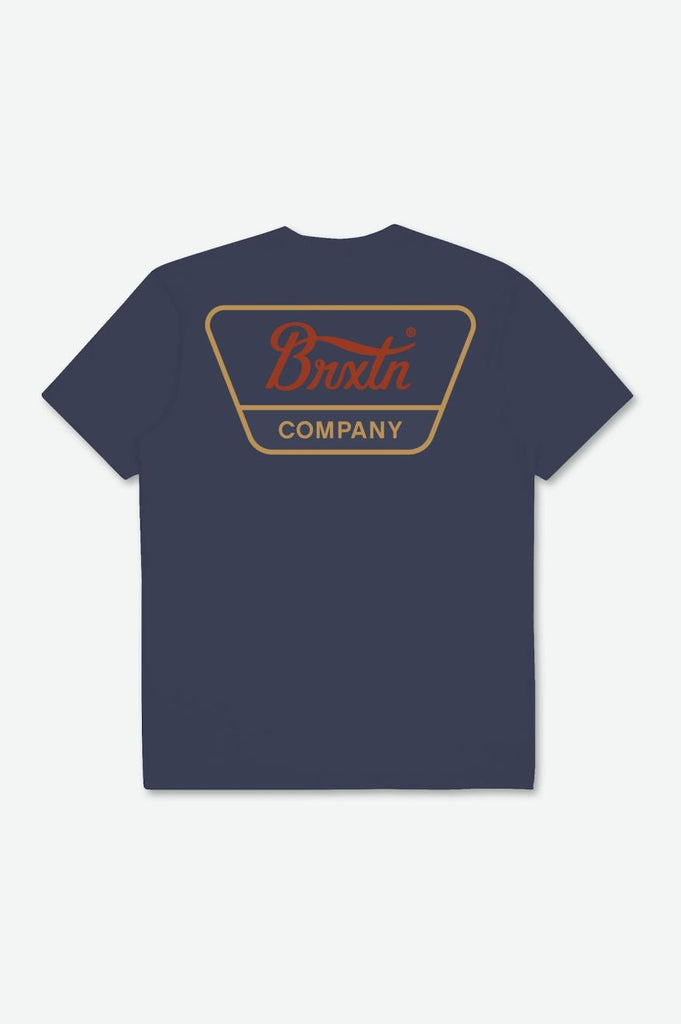 Brixton Linwood S/S Standard Tee - Washed Navy/Barn Red/Mustard