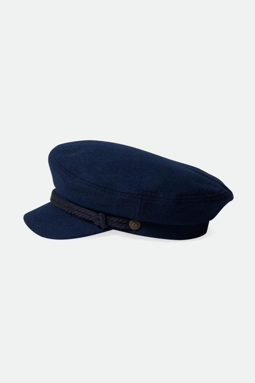 Fiddler Fisherman Cap Washed Navy Black Brixton
