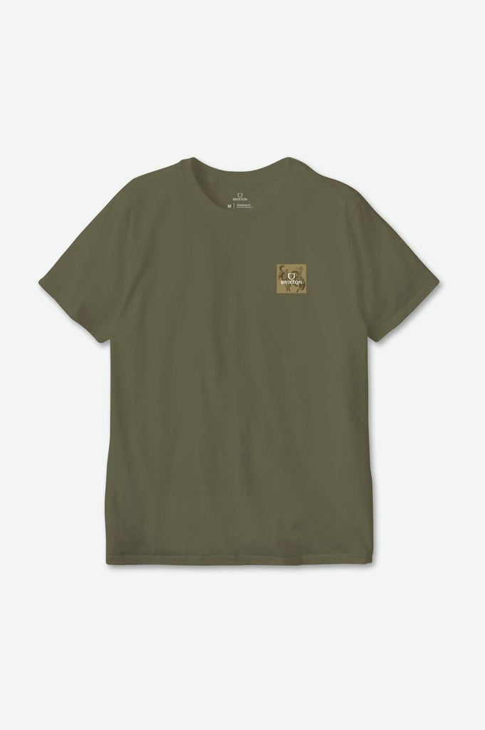 Brixton Alpha Square S/S Standard Tee - Olive Surplus/Antelope/Off White