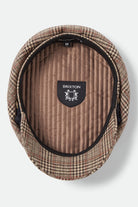 Unisex Fiddler Fisherman Cap in the color Brown/Tan/Red Plaid - Additional Laydown image