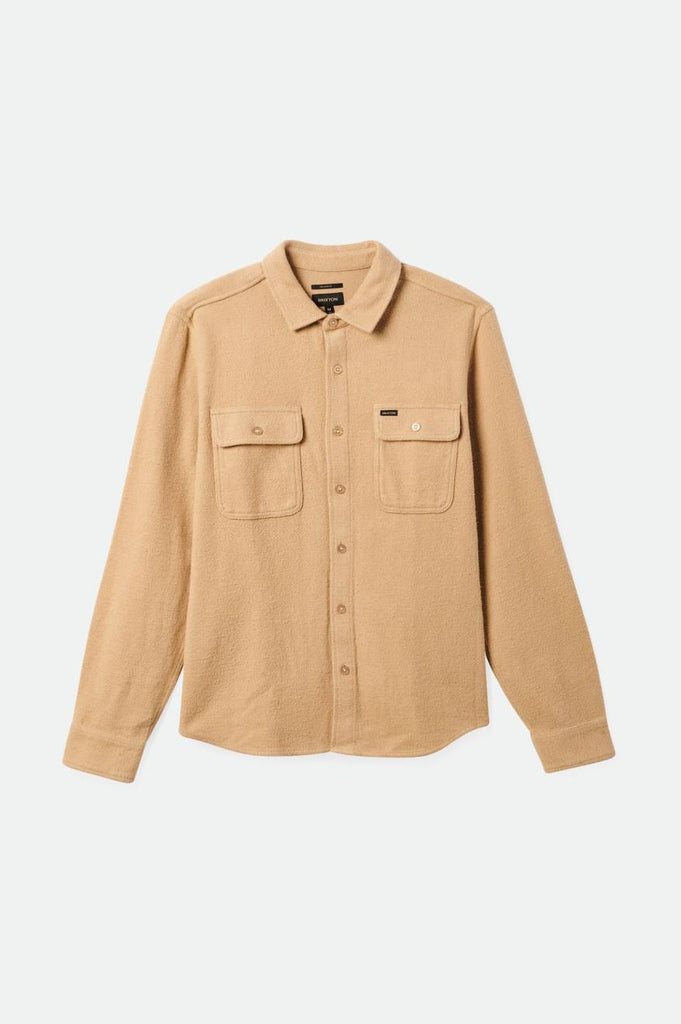 Brixton Bowery Textured Loop Twill L/S Overshirt - Sand