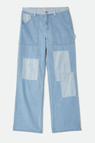 Women's Essex Patchwork Painter Pant in the color Denim Patchwork - Front Product View