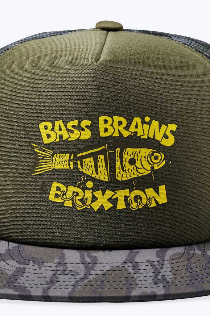 Brixton Bass Brains Bait Netplus Trucker Hat - BB Camo
