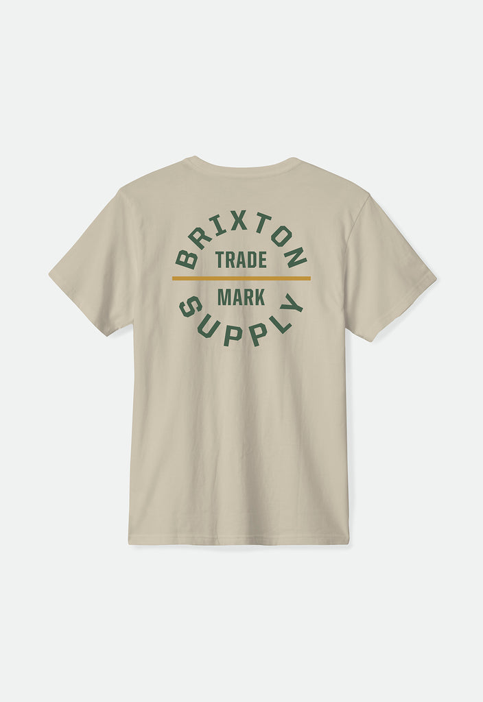 Brixton Oath V S/S Standard Tee - Cream/Pine Needle/Mustard