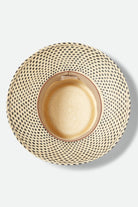 Women's Lilith Panama Bucket Hat in the color Natural/Black - Additional Laydown image